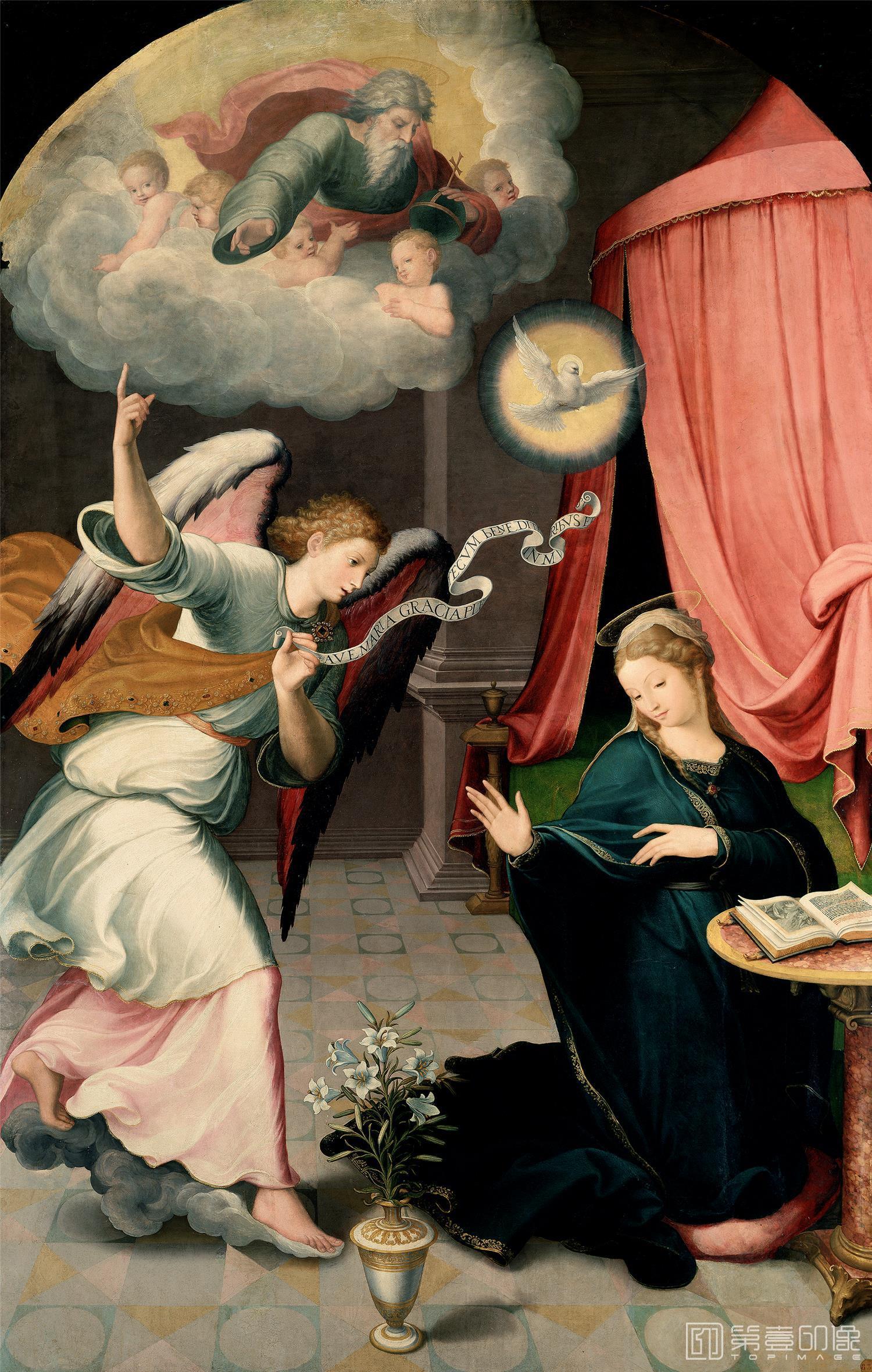 油画-西班牙普拉多美术馆油画藏画-Correa de Vivar, Juan-La Anunciación-225cm x 146cm-0611